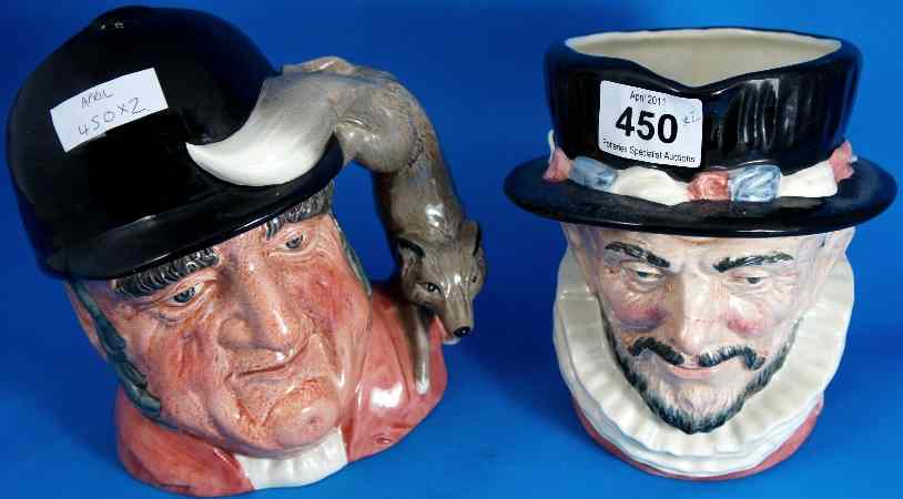 Appraisal: Royal Doulton Large Character Jugs Gone Away D and Beefeater