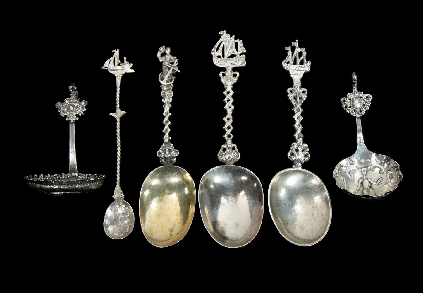 Appraisal: EARLY CONTINENTAL SPOONS Group of th - th c Assorted