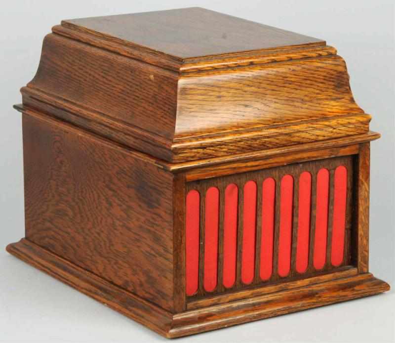 Appraisal: Wooden Edison Player in Oak Case Works well Condition Excellent