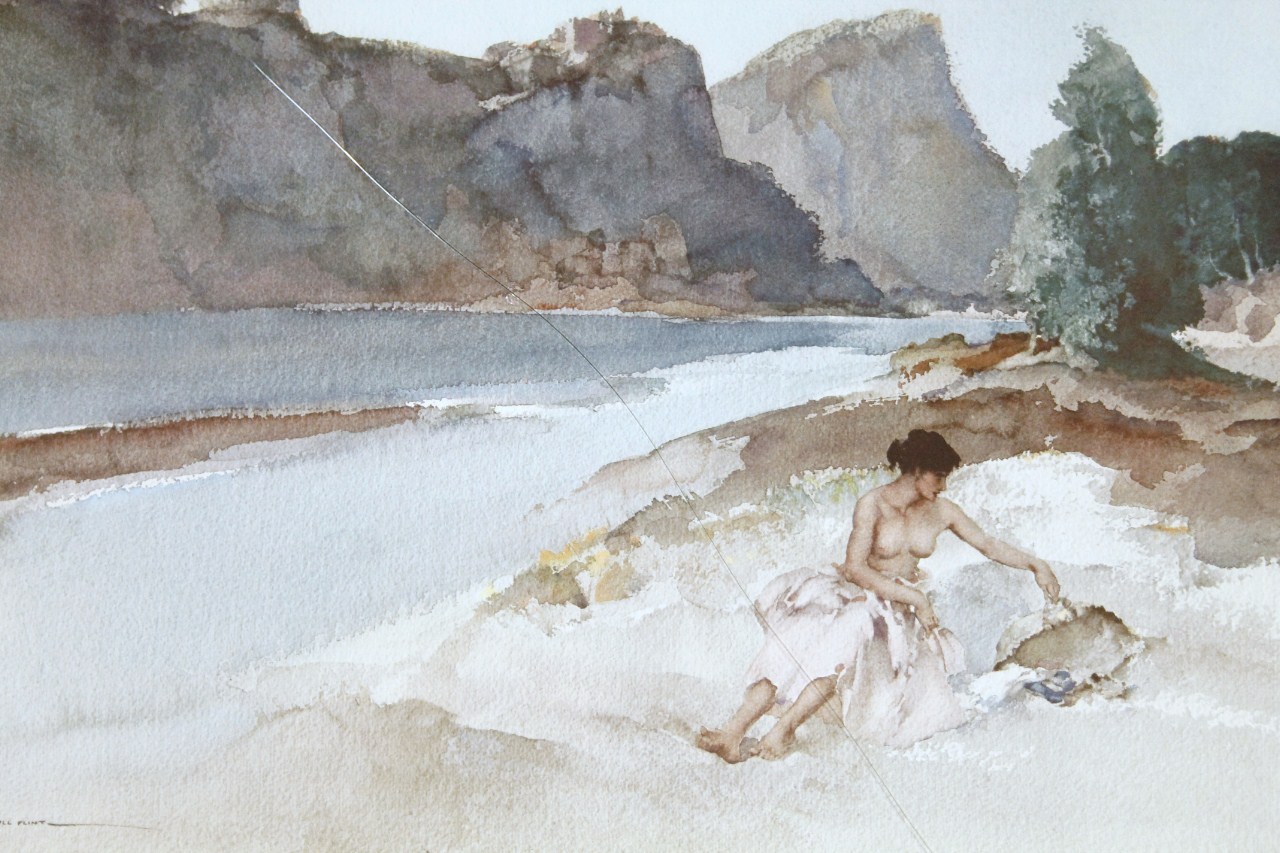 Appraisal: After Sir William Russell Flint Semi clad female on a