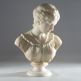 Appraisal: William Couper white marble bust William Couper white marble bust