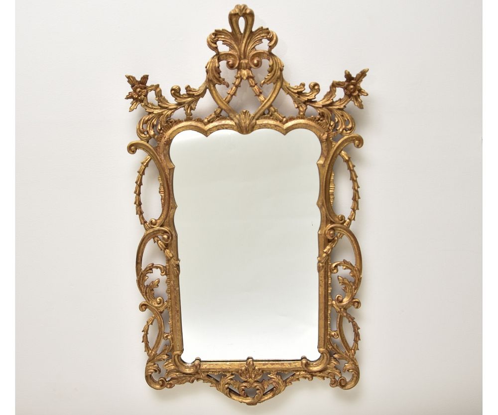 Appraisal: LaBarge Gilt Carved Mirror LaBarge gilt carved mirror in French