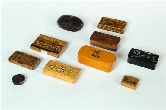 Appraisal: TEN SNUFF BOXES American and European th century Various types