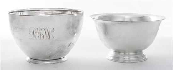 Appraisal: Sale Lot Two American Silver Footed Bowls comprising an example