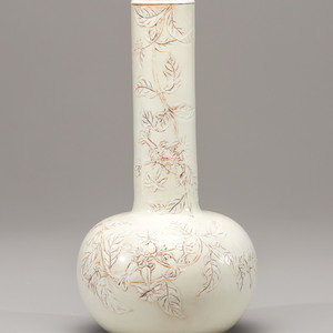 Appraisal: Thomas Webb Sons English th Century Ivory Bottle Vase circa