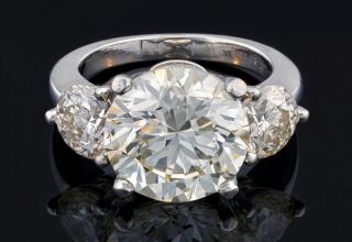 Appraisal: ct Round Brilliant GIA plat round brilliant diamond set in