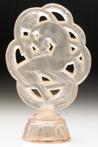 Appraisal: RENE LALIQUE Perfume bottle of frosted glass Ambre De Siam