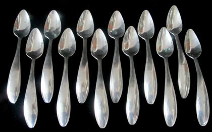 Appraisal: Twelve French silver teaspoons th century