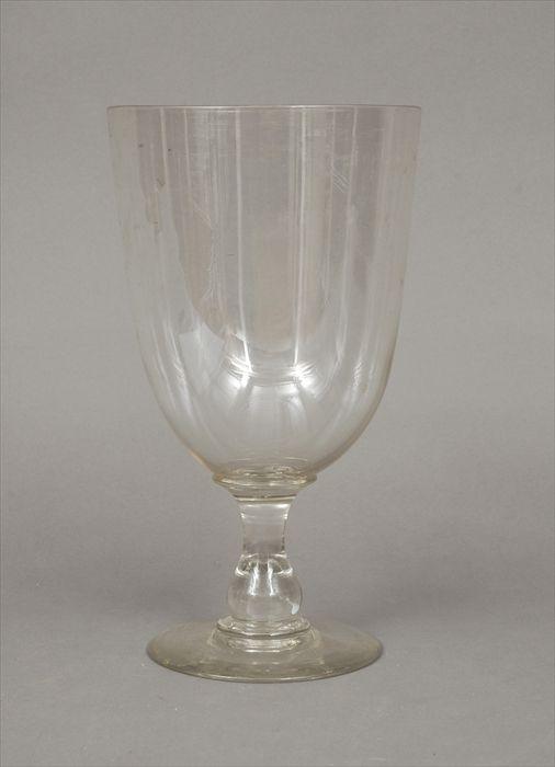 Appraisal: Blown Glass Goblet-Form Vase in in diam