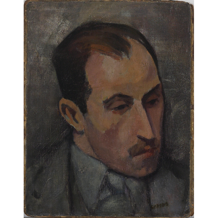 Appraisal: Vincent Spagna American b Man s Head c oil on