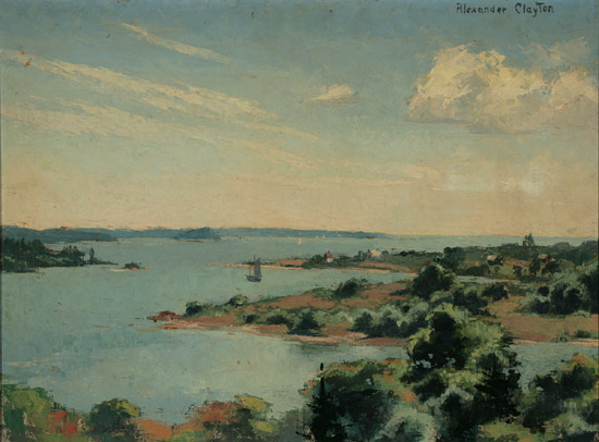 Appraisal: Alexander Clayton American b View of the Potomac with Sailboats