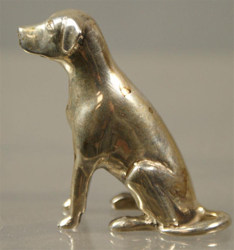 Appraisal: S Kirk Son sterling silver seated Labrador figure h TO