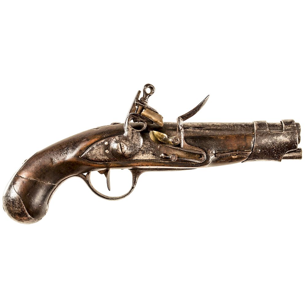 Appraisal: c - French Military Gendarmarie Flintlock Pistol Guns c -