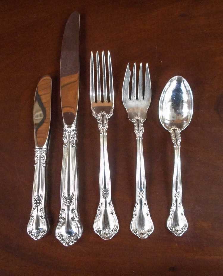 Appraisal: GORHAM CHANTILLY STERLING SILVER FLATWARE SET fifty-seven pieces comprised of