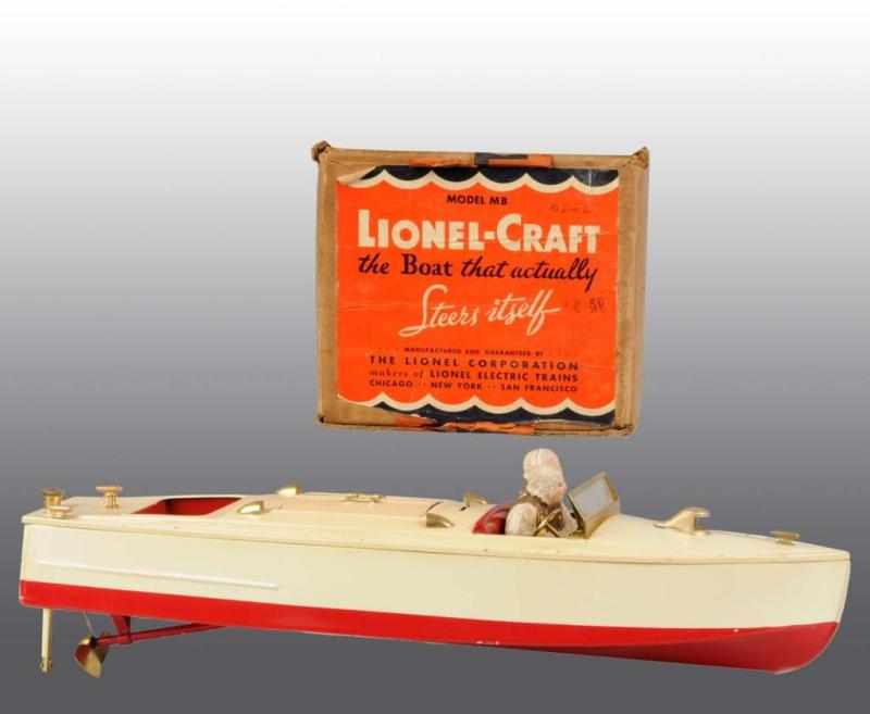 Appraisal: Pressed Steel Lionel Motor Boat Clockwork Toy Description American Working