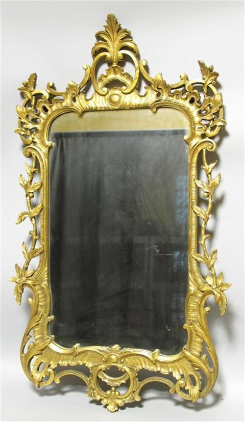 Appraisal: CHIPPENDALE STYLE GILT MIRROR