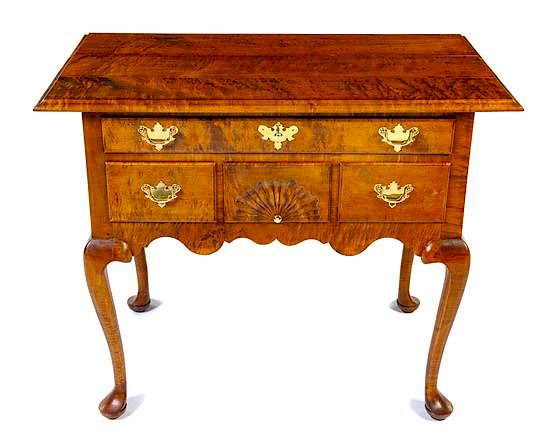 Appraisal: A Queen Anne Style Maple Lowboy Height x width x