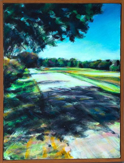 Appraisal: Joan Rutkowski American Louisiana Contemporary Enter the Sanctuary Space acrylic