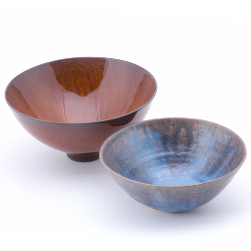 Appraisal: BEATRICE WOOD JAMES LOVERA Two tea-sized bowls Both marked and