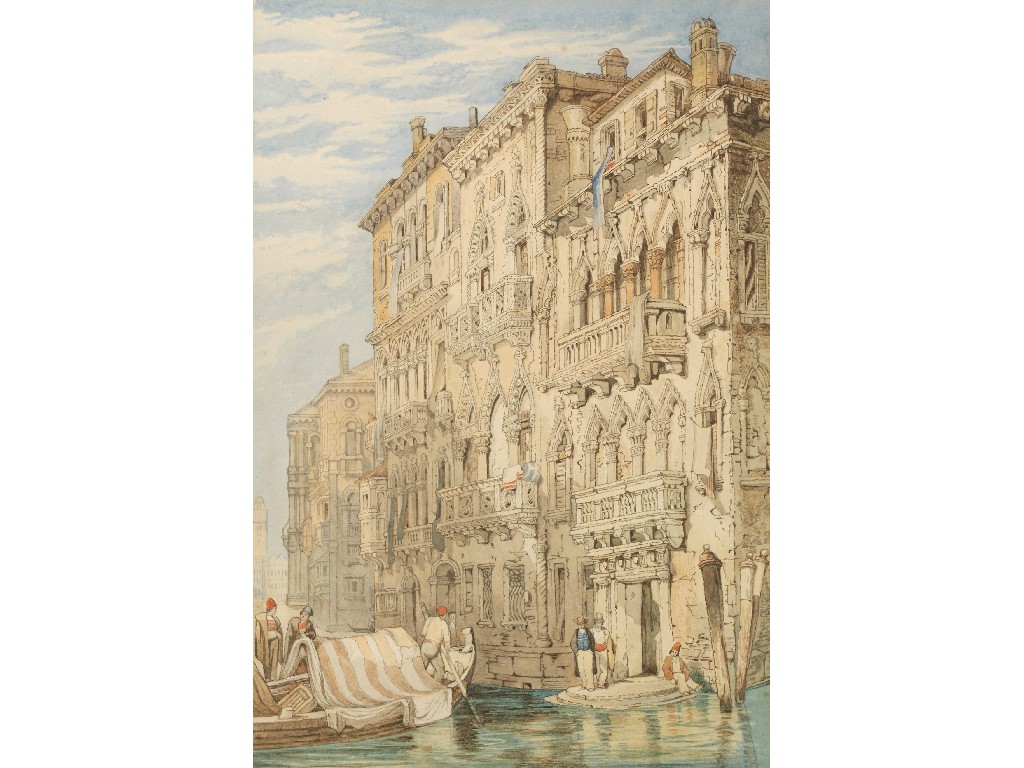 Appraisal: WILLIAM COLLINGWOOD SMITH A palazzo on a Venetian canal with