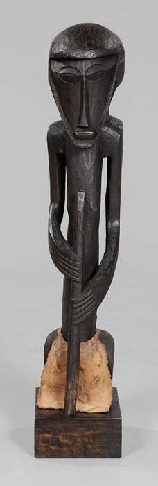 Appraisal: African Ancestral Carving probably th century bearded standing male figure