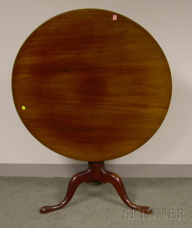 Appraisal: Chippendale Mahogany Tilt-top Tea Table ht dia in