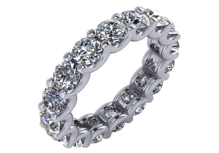 Appraisal: ct Diamond Eternity Band total carat weight Round Brilliant Cut