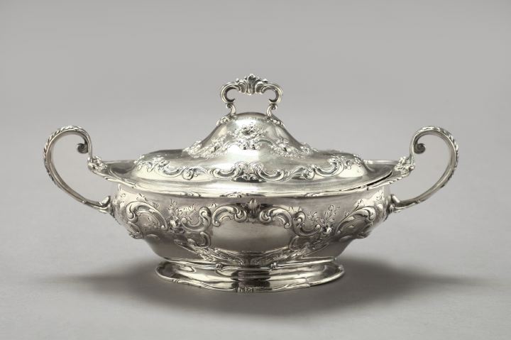 Appraisal: Good Gorham Sterling Silver Vegetable Tureen of oval two-handled form