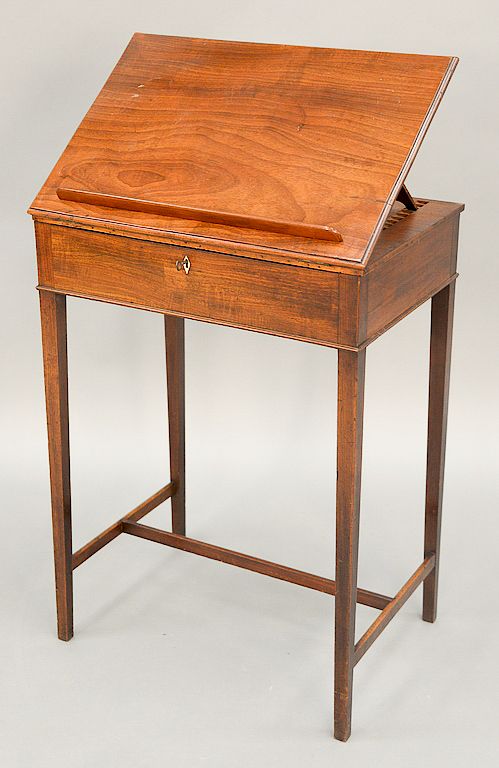 Appraisal: George IV mahogany book stand with adjustable top ht in