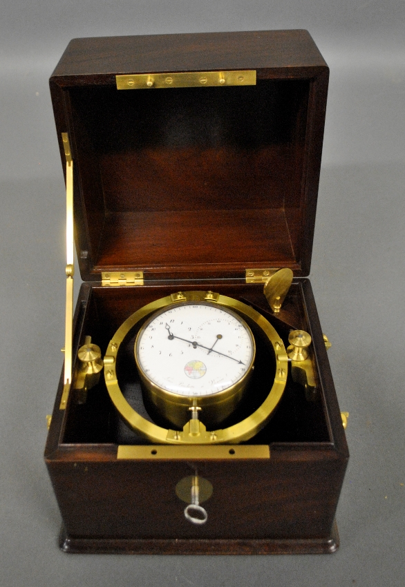 Appraisal: - Rare Italian chronometer signed Louis Barbette a Venice porcelain