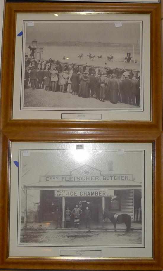 Appraisal: A PAIR OF REPRODUCTION PHOTOGRAPHS DEPICTING BAIRNSDALE VICTORIA AND DERBY