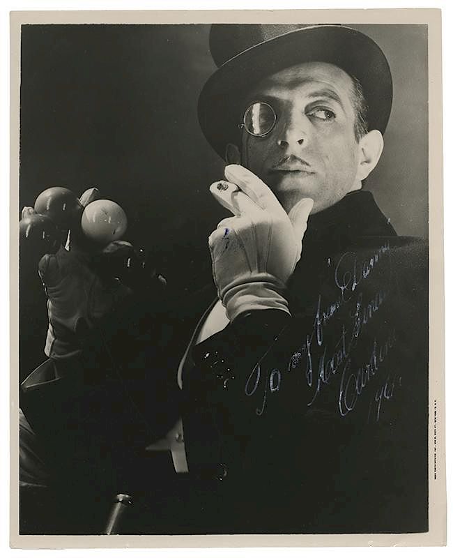 Appraisal: Photograph of Cardini Inscribed and Signed to Danny Dew Cardini