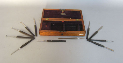 Appraisal: Cased surgeon's tools by Charles Lentz Sons Philadelphia w