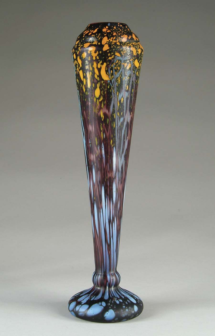 Appraisal: SIGNED DAUM NANCY VASE Large mottled vase with colors of