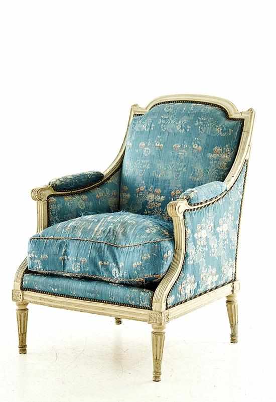 Appraisal: Louis XVI painted bergere a la Reine late th century