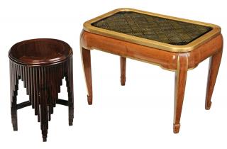 Appraisal: Art Deco Mahogany and Parcel Gilt Low Table probably French