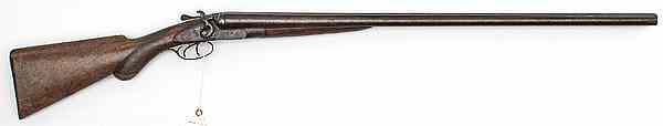 Appraisal: Double-Barrel Hammer Shotgun by Scott of St Louis gauge ''