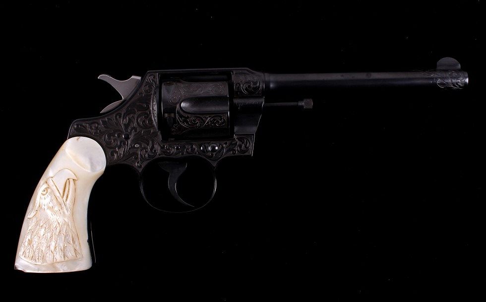 Appraisal: Engraved Colt Official Police - Cal Revolver For your consideration