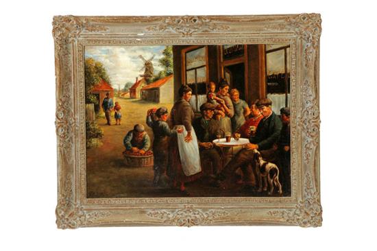 Appraisal: TAVERN SCENE EUROPEAN EARLY TH CENTURY Oil on canvas dated