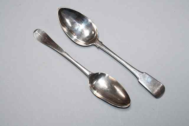 Appraisal: A GEORGE II SILVER RAT TAIL TABLESPOON London by Marmaduke