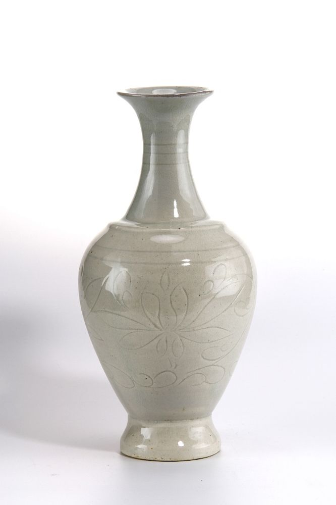 Appraisal: Ding Type Vase Covered with a white glaze decorated with