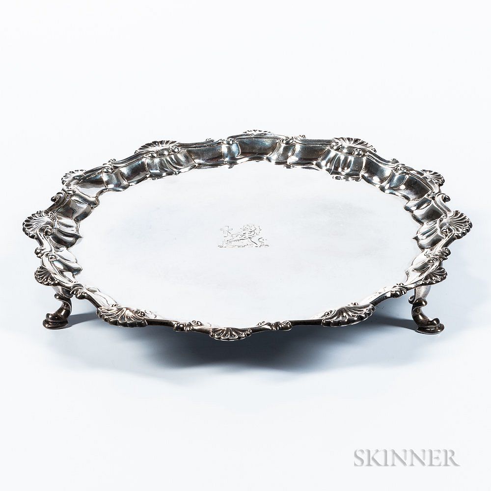 Appraisal: George III Sterling Silver Salver George III Sterling Silver Salver