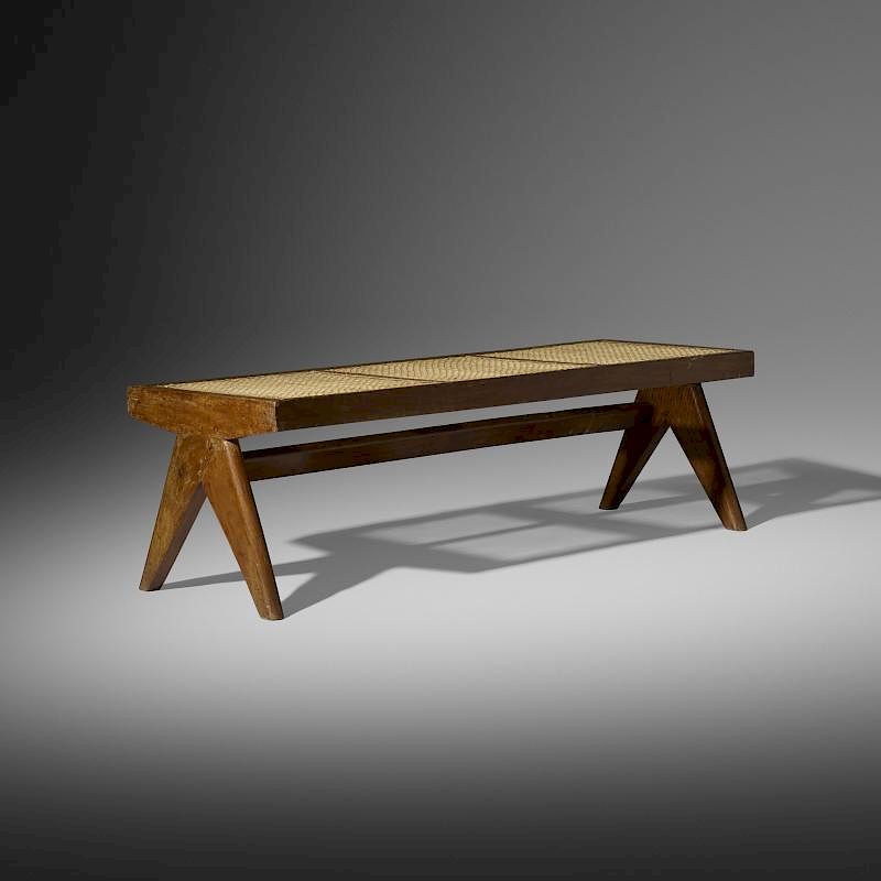 Appraisal: Pierre Jeanneret bench from Chandigarh Pierre Jeanneret bench from Chandigarh