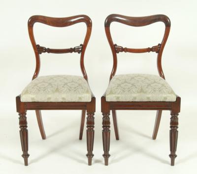 Appraisal: A SET OF FOUR ROSEWOOD DINING CHAIRS in the manner