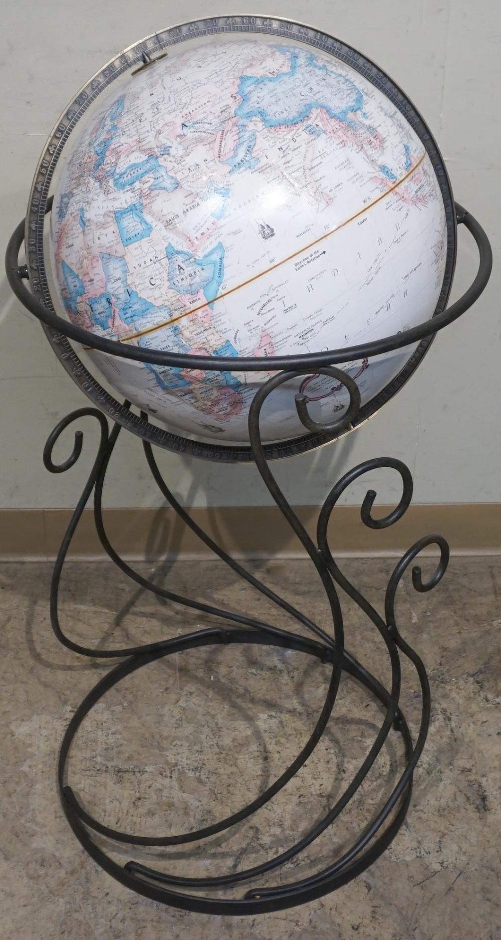 Appraisal: Replogle -Inch Diameter Dual Axis Globe on Metal Stand H