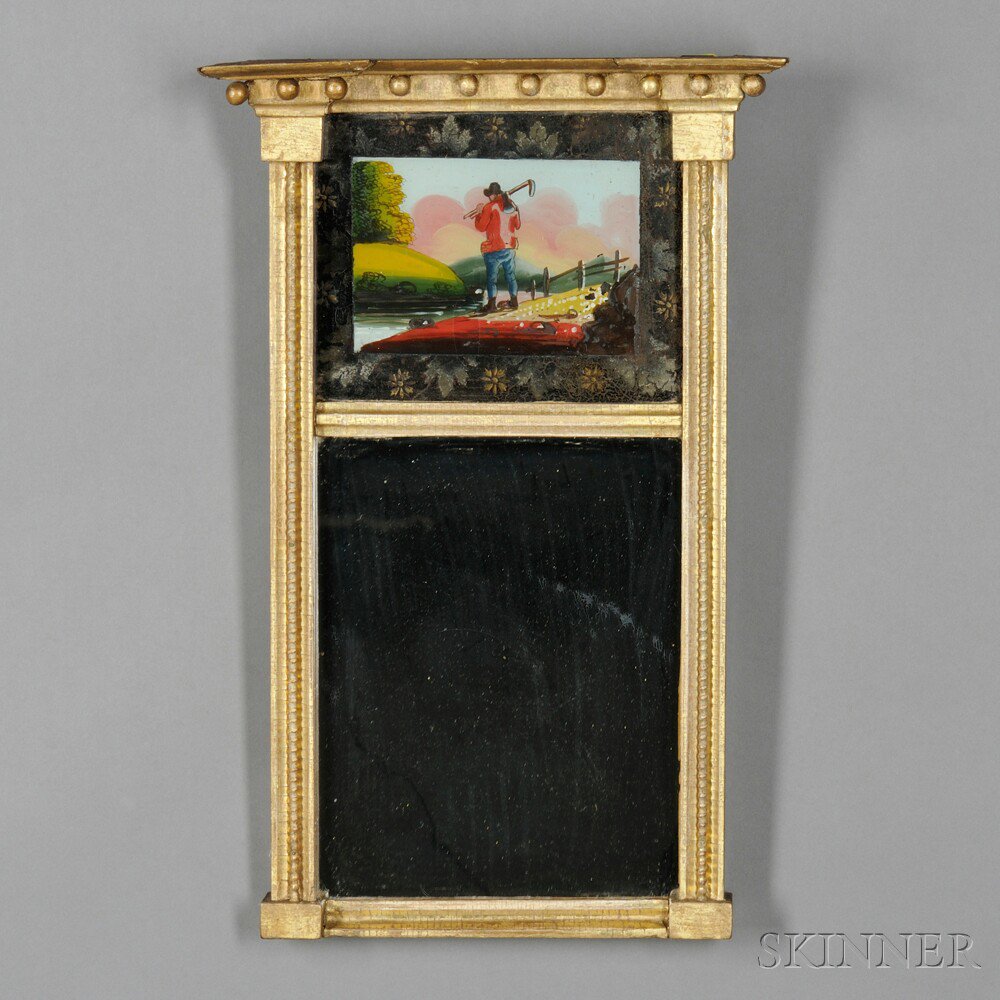 Appraisal: Federal Gilt Gesso Mirror probably Massachusetts early th century with