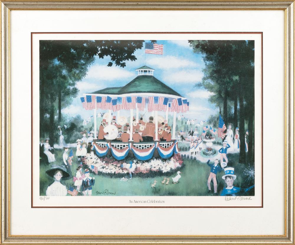 Appraisal: RICHARD RIC HOWARD MASSACHUSETTS - AN AMERICAN CELEBRATION LITHOGRAPH ON