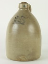 Appraisal: STONEWARE JUG - One gallon gray stoneware jug with incised