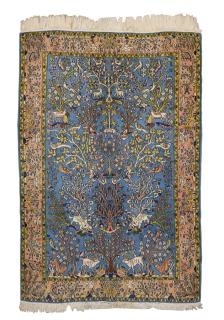 Appraisal: A QUM RUG A QUM RUG Iranian first half th