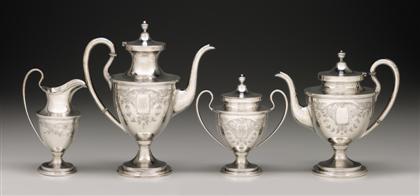 Appraisal: Four piece sterling silver coffee and tea service s kirk